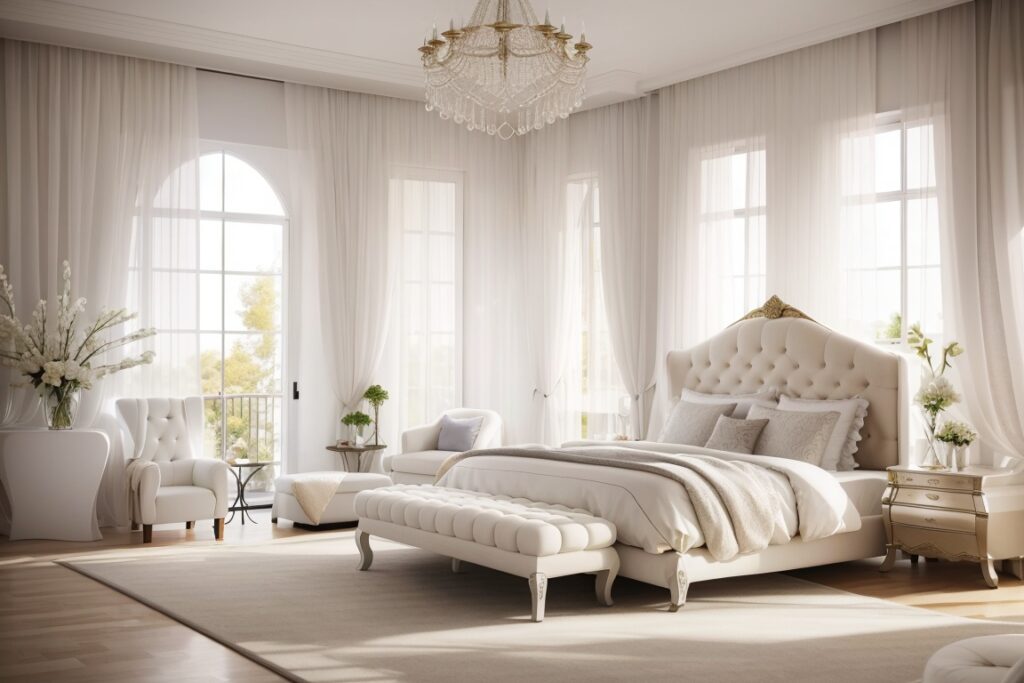 White Sheer Curtains for the bedroom